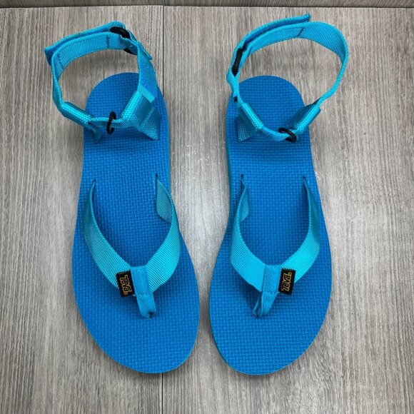 Teva Original Universal Sandals Size 8 Adjustable Strap Flat Thong Blue 1003986 - Picture 4 of 10